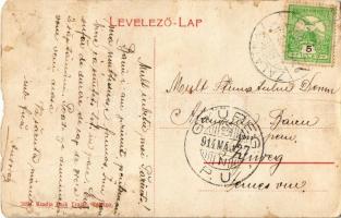 1914 Zalatna, Zlatna; látkép templomokkal. Kiadja Baik Traján / general view with churches + Gyüreg ...