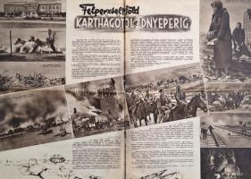 1943-1944 Szikra folyóirat 6 száma, I. évf. 4.,8-10. sz. és II. évf. 1-2. sz. Gazdag képanyaggal ill...