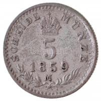 Ausztria 1859M 5kr Ag "Ferenc József" T:2,2-
Austria 1859M 5 Kreuzer Ag "Franz Josep...