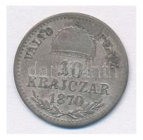 1870KB 10kr Ag "Váltó Pénz" T:2-,3 patina