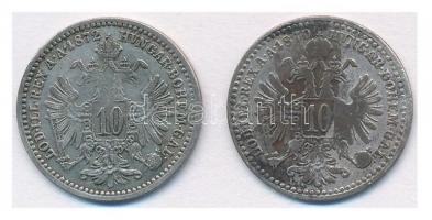Ausztria 1870-1872. 10kr Ag "Ferenc József" (2xklf) T:2-,3 patina
Austria 1870-1872. 10 K...