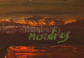 Mészáros jelzéssel: Asztali csendélet. Olaj, farost, keretben, 50×70 cm