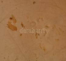 Gorka Iparművészeti Vállalat. Lábas kínáló tál.  Kézzel festett kerámia, jelzett, apró kopásnyomokka...