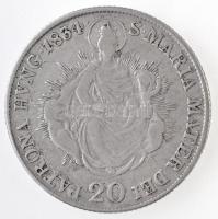 1834B 20kr Ag "Ferenc" (6,59g) T:2-
Hungary 1834B 20 Kreuzer "Franz" (6,59g) C:...