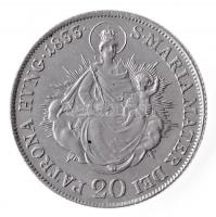 1833B 20kr Ag "I. Ferenc" (6,71g) T:1- / Hungary 1833B 20 Kreuzer Ag "Franz I" (...