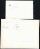 Űrhajósokat ábrázoló fotók, 3 db hátoldalon jelzett fotó, 9×13,5 és 21×18 cm közötti méretekben