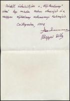 Farkas Bertalan (1949-), Magyari Béla (1949-2018) magyar és Valerij Kubaszov (1934-2014) szovjet űrhajósok aláírása papírlapokon