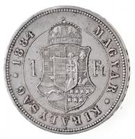 1884KB 1Ft Ag "Ferenc József / Barokk címer" T:1-
Adamo M15