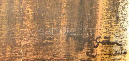 Fónyi jelzéssel: Sikoltozó. Szén, papír, felcsavarva, 60×37 cm