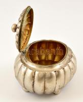 Ezüst (Ag) cukortartó doboz, jelzett, 13×11×8,5 cm, nettó: 277 g