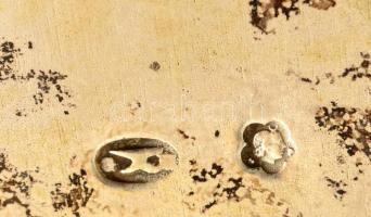 Ezüst (Ag) cukortartó doboz, jelzett, 13×11×8,5 cm, nettó: 277 g