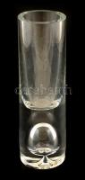 Jelzett buborék váza, kis kopásnyomokkal, m: 21,5 cm