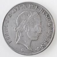 Ausztria 1848C 20kr "I. Ferdinánd" Ag (6,72g) T:2  Austria 1848C 20 Kreuzer "Ferdinand I" Ag (6,72g) C:XF  Krause KM#2208