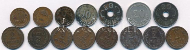 1927-1935. 1f Br (3x) + 1927-1935. 2f Br (6x) + 1940. 2f Fe (2x) + 1938. 10f Cu-Ni + 1927. 20f Cu-Ni...