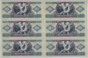1980. 20Ft (6x) sorszámkövetők T:I,I-
Adamo F17