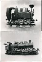 Régi mozdonyok, 3 db modern fotó, 13×18 cm