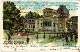 1906 Budapest XIII. Margitszigeti fürdőház. litho