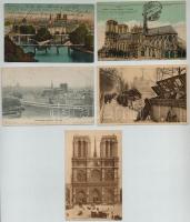 30 db RÉGI képeslap a párizsi Notre Dame templommal / 30 pre-1945 French postcards, Paris Notre Dame