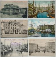 Fiume, Rijeka; 9 db régi képeslap / 9 pre-1945 postcards