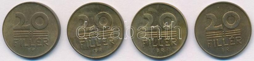 1946-1950. 20f tombak (4xklf) Teljes sor! T:1- patina
Adamo F4
