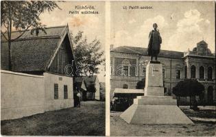 Kiskőrös, Petőfi szülőháza és az új szobor (fl)