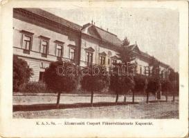 1928 Kaposvár, KANSz (Keresztény Alkalmazottak Nemzeti Szövetsége) Államvasúti Csoport Fiúnevelő Intézete (kis szakadás / small tear)