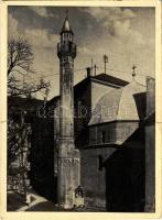 Pécs, Klinikai kápolna, volt török minaret. Zsabokorszky mérnök felvétele (szakadás / tear)