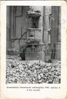 1945 Szombathely, a szombathelyi lebombázott székesegyház 1945. március 4-én, a kis szószék (kopott sarkak / worn corners)