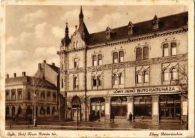 1931 Győr, Gróf Tisza István tér, Löwy Jenő Bútoráruház, Weiss Sámuel üzlete (fl)