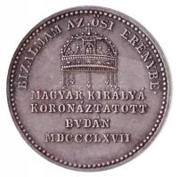 Osztrák-Magyar Monarchia / Bécs 1867A "Ferenc József koronázása Budán" Ag zseton. "I ...