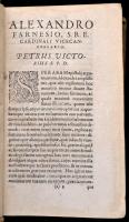 [Petrus Victorius (Piero Vettori (1499-1585))]: Petri Victorii Variarum et Antiquarum Lectionum Libr...