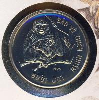 Vietnam 1990. 10D "Gibbon" érmés, bélyeges borítékon T:BU Csak 20.000db! Ismertetővel!