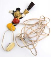 Miki egeres fém fali lámpa, kis lepattanásokkal, m: 23,5 cm