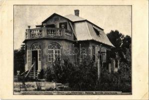 1931 Balatonfenyves, Dr. Görzsönyi Vargha Zoltán nyaralója, villa. Hátoldalon Vargha Zoltán levele és aláírása (EK)