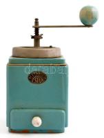 Retró  SIU gyártmányú kávédaráló ,fa-fém, festék lepattanásokkal, m: 19 cm