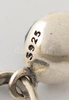 Ezüst(Ag) charm, 4 db, jelzéssel és jelzés nélkül, bruttó: 8,2 g