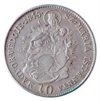 1848KB 10kr Ag "V. Ferdinánd" (3,85g) T:1- kis juszt. / 
Hungary 1848KB 10 Kreuzer Ag &qu...