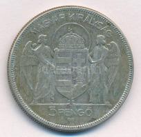 1930. 5P Ag "Horthy jobbra" T:2-,3 
Adamo P8