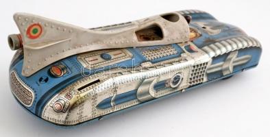 cca 1980 Holdautó.Hiányos, kopott, Lemezárugyári játék, h:33 cm