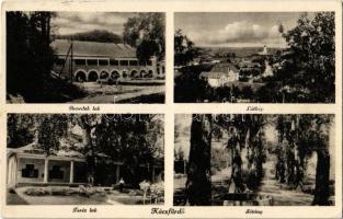 1936 Kács, Kácsfürdő; Benedek lak, villa, látkép, Teréz lak, sétány