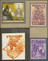 Gönczi-Gebhardt Tibor (1902-1994) és Béla (1901-1990): Ex librisei, összesen: 33 db, közte egy db tu...