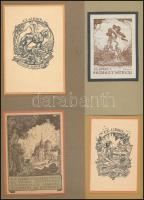 Gönczi-Gebhardt Tibor (1902-1994) és Béla (1901-1990): Ex librisei, összesen: 33 db, közte egy db tu...