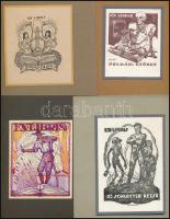 Gönczi-Gebhardt Tibor (1902-1994) és Béla (1901-1990): Ex librisei, összesen: 33 db, közte egy db tu...