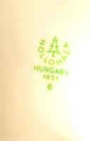 Hollóházi sportcipő, kézzel festett, jelzett, apró kopásokkal, h: 12,5 cm