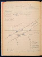 1909-1921 MÁV iratok váltókezelő részére, 8 db, nagyrészt Aradon kiállítottak, közte 1 Piski, 1 (Mag...