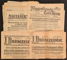 1944-1947 Vegyes folyóirat tétel, közte nagyrészt címlapokkal, és kisebb részben újságokkal. Változó állapotban, közte szakadozottak. Benne a kor, a II. világháború híreivel.