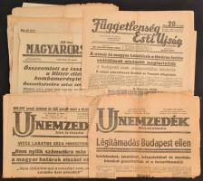 1944-1947 Vegyes folyóirat tétel, közte nagyrészt  címlapokkal, és kisebb részben újságokkal. Változó állapotban, közte szakadozottak. Benne a kor, a II. világháború híreivel.