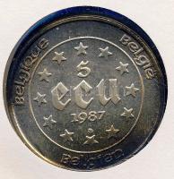 Belgium 1987. 5Ecu Ag "Római szerződés" érmés, bélyeges borítékon T:1/2
