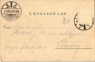 1902 Sopron, Pannonia szálloda és Magyar király szálloda, villamos, Dürböck szobafestő Torna utcai ü...