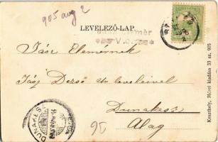 1905 Badacsony, látkép, szőlőskertek. Kiadja Mérei Ignác 33. sz